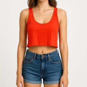 Urban Outfitters Out From Under Size Large Orange Crop Tank Top